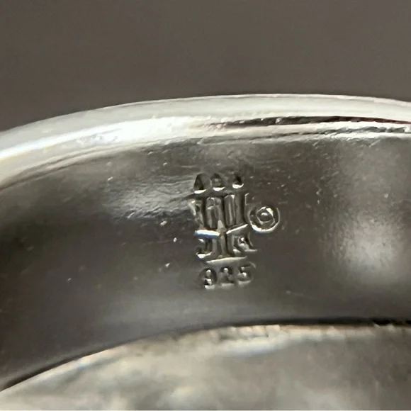 Retired James Avery sterling silver double band crossover ring Size 6.5 - Picture 11 of 13